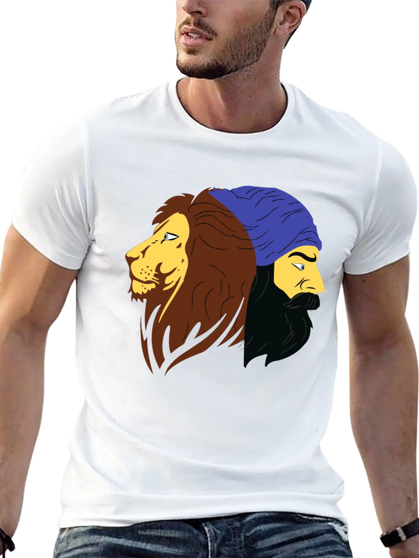 Lion & Sikh Pride Black T-Shirt