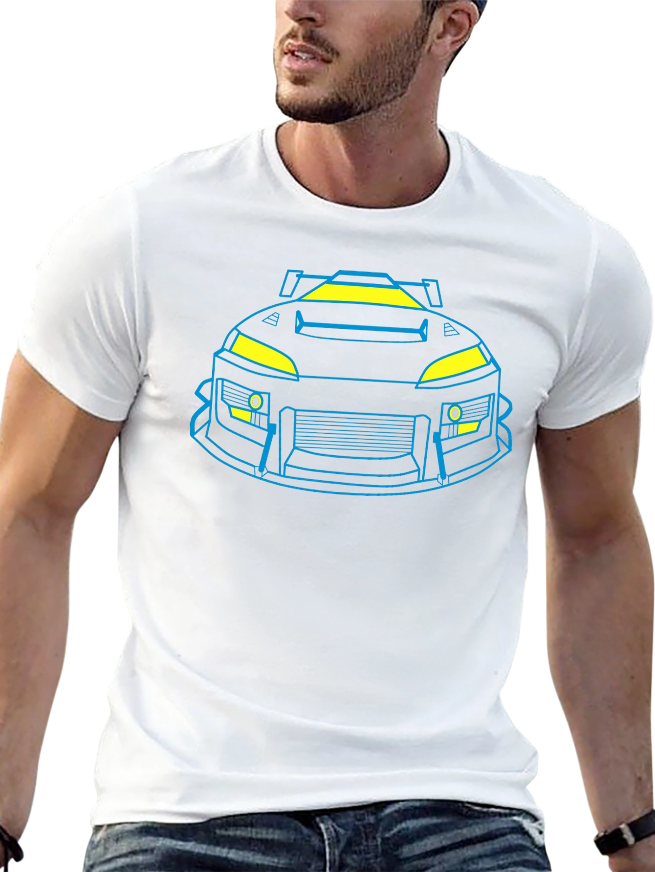 Neon Car Graphic Black T-Shirt