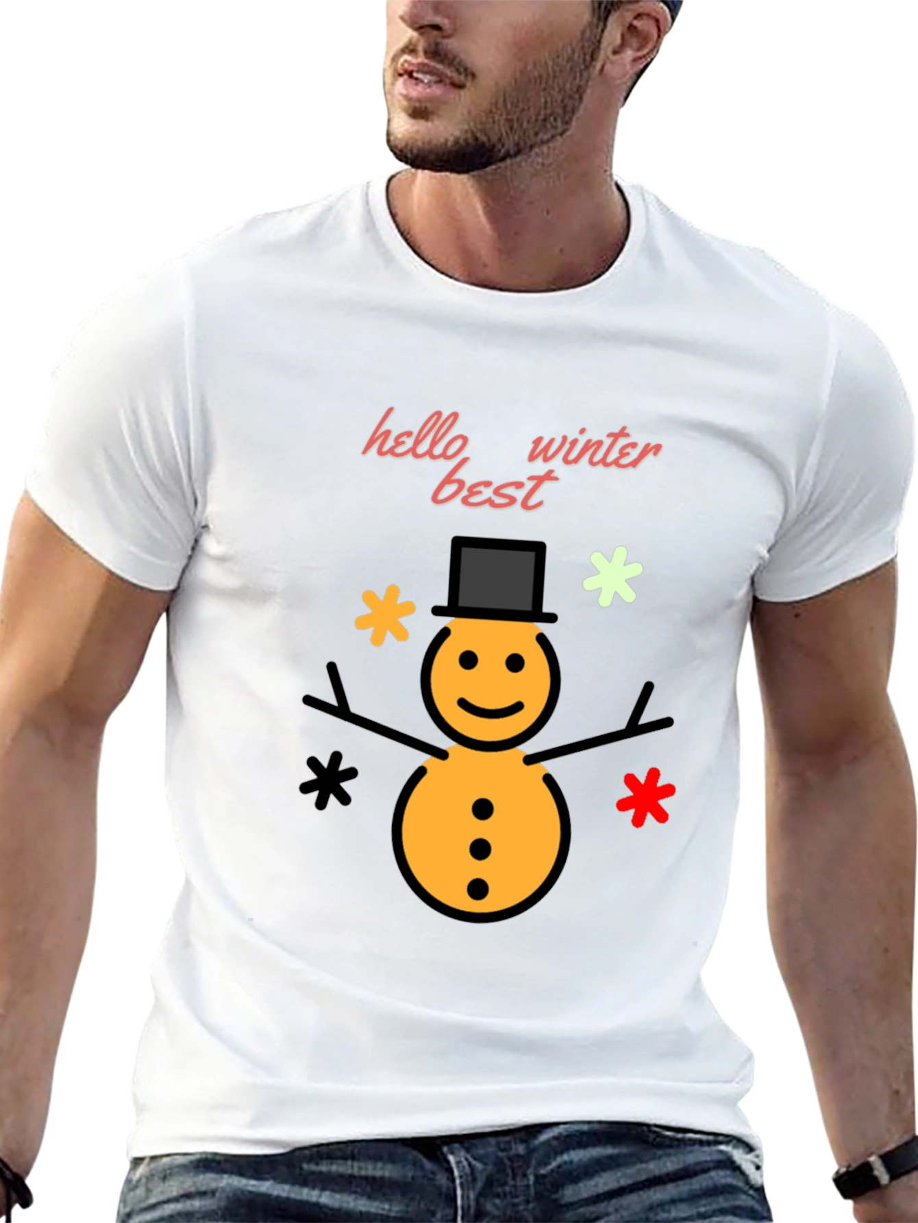 Winter Snowman Graphic T-Shirt