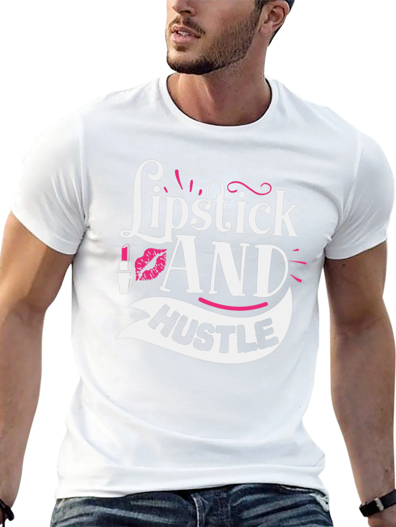 Lipstick and Hustle Graphic Tee - Black