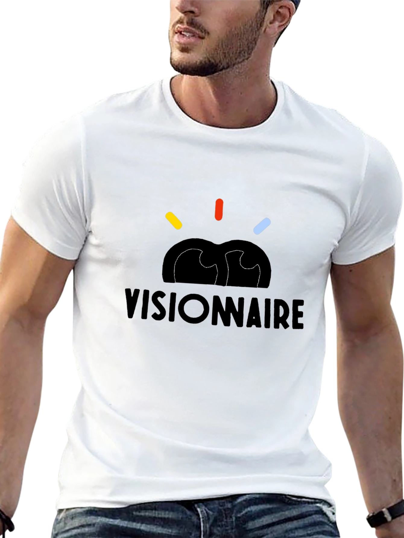 Visionnaire Graphic Black T-Shirt