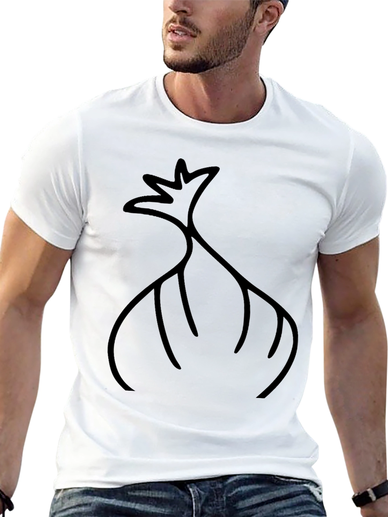 Abstract Black Graphic Tee