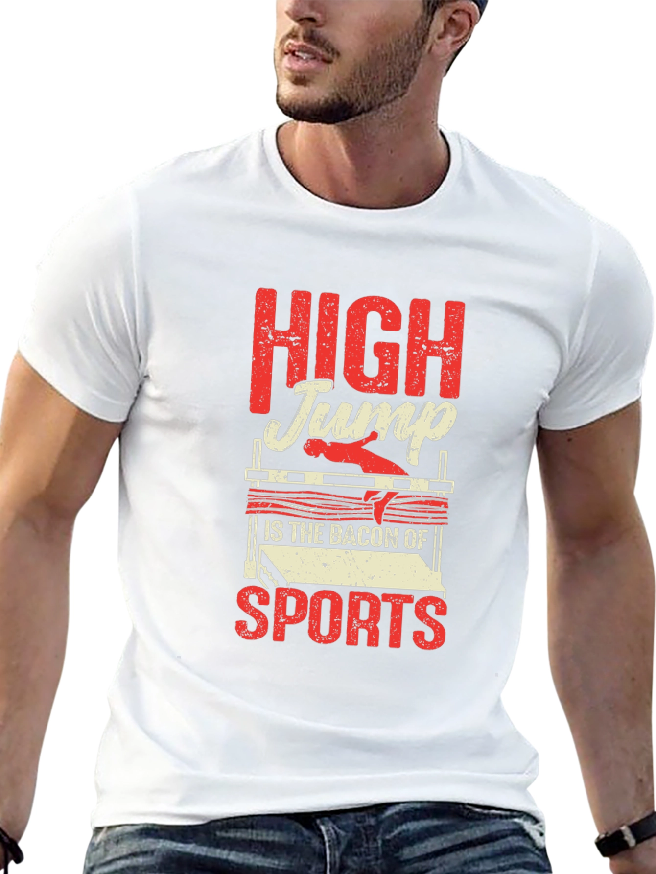 High Jump Bacon of Sports Graphic T-Shirt