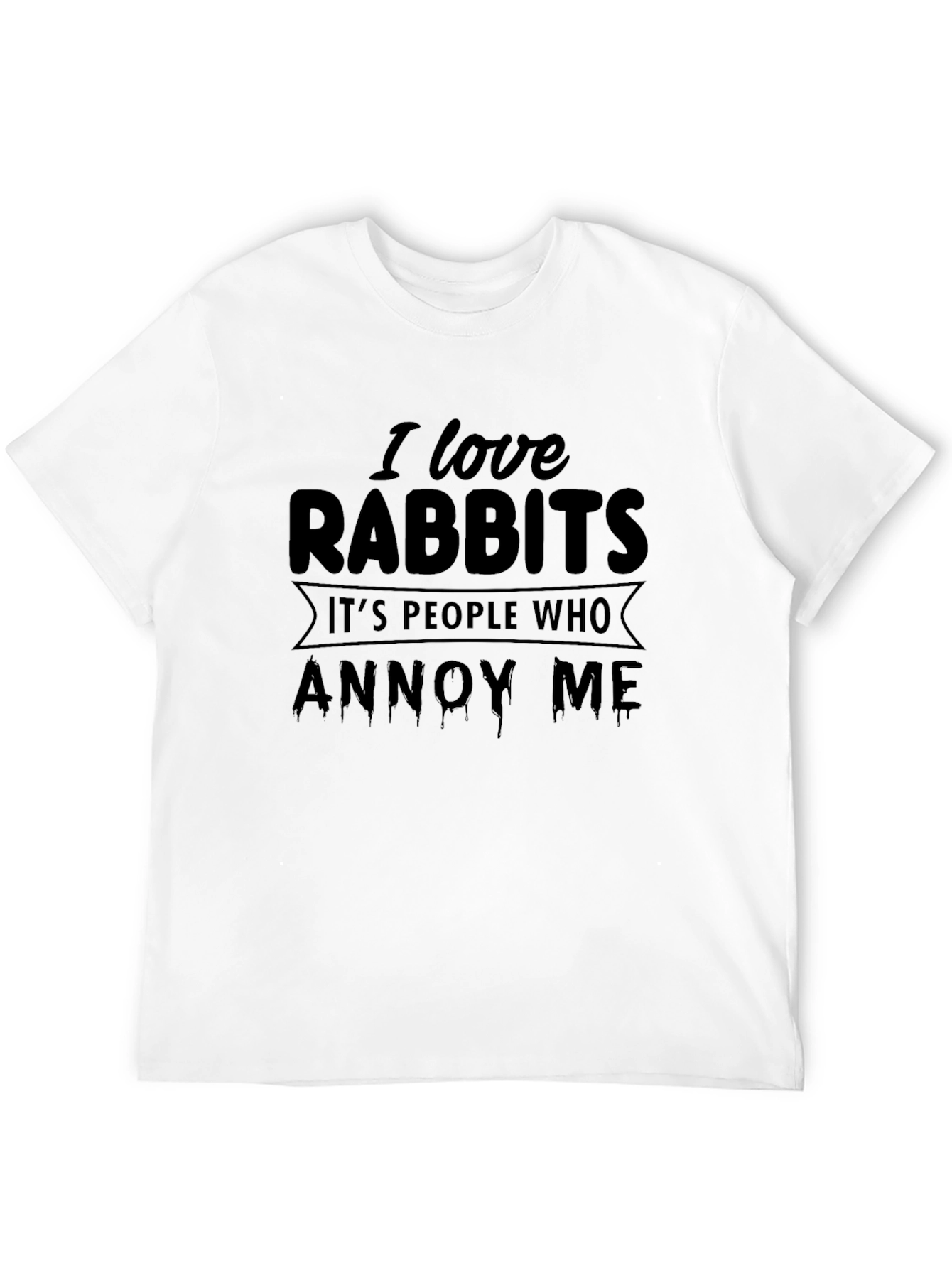 I Love Rabbits Funny Graphic T-Shirt