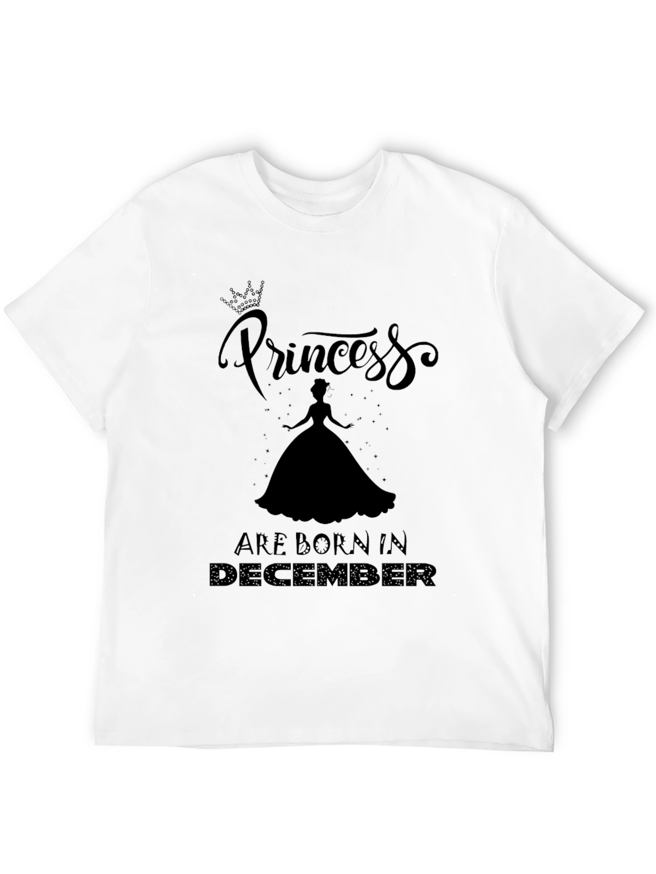 Princess Born In December T-Shirt - Black
