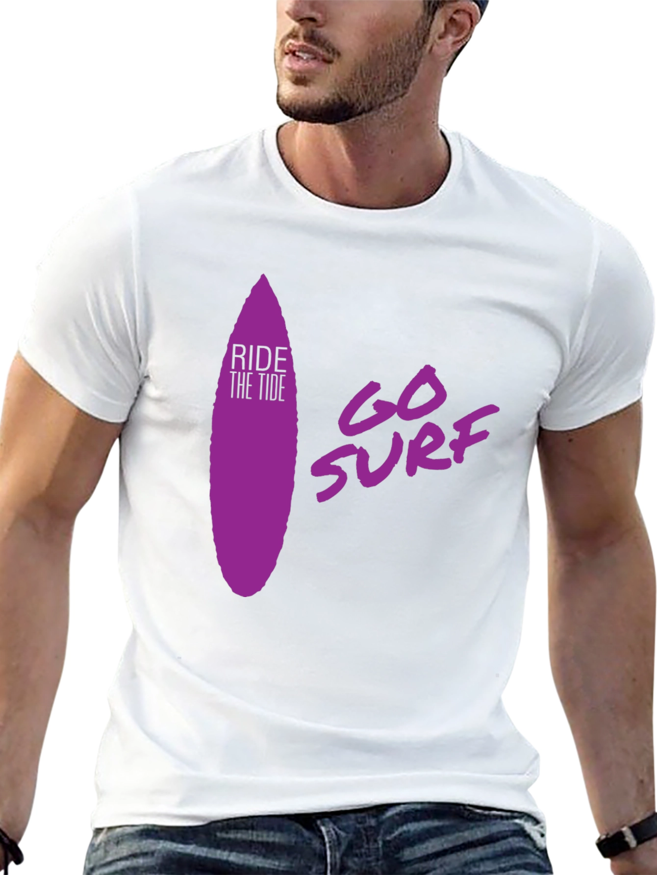 Ride the Tide Surf T-Shirt - Black