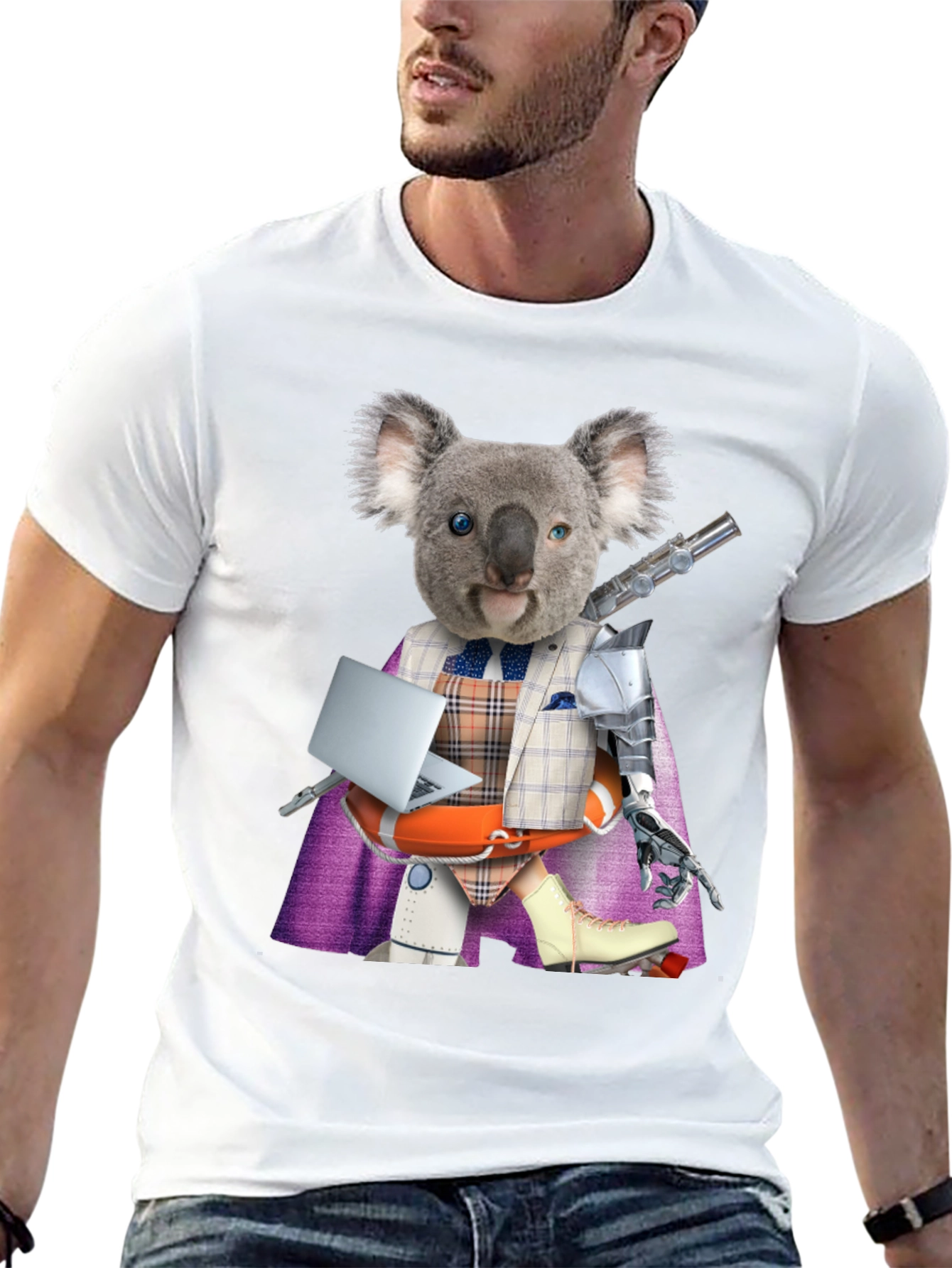 Koala Robot T-Shirt - Unique Graphic Tee