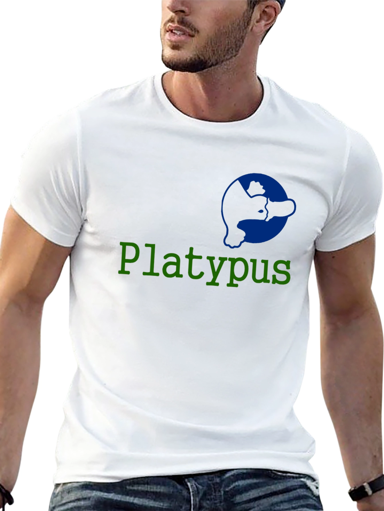 Funny Platypus Graphic T-Shirt - Black