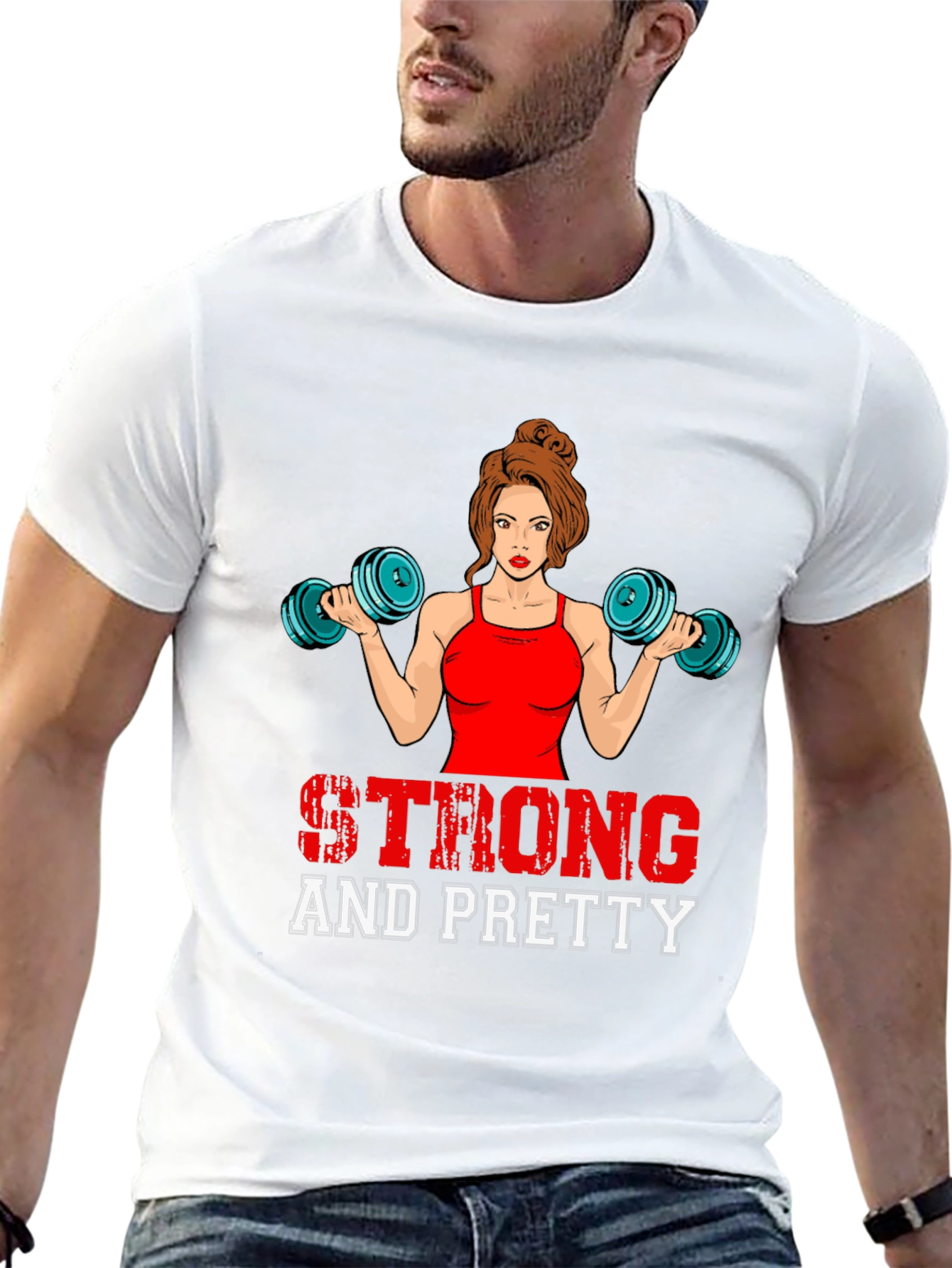 Strong & Pretty Fitness Graphic Tee