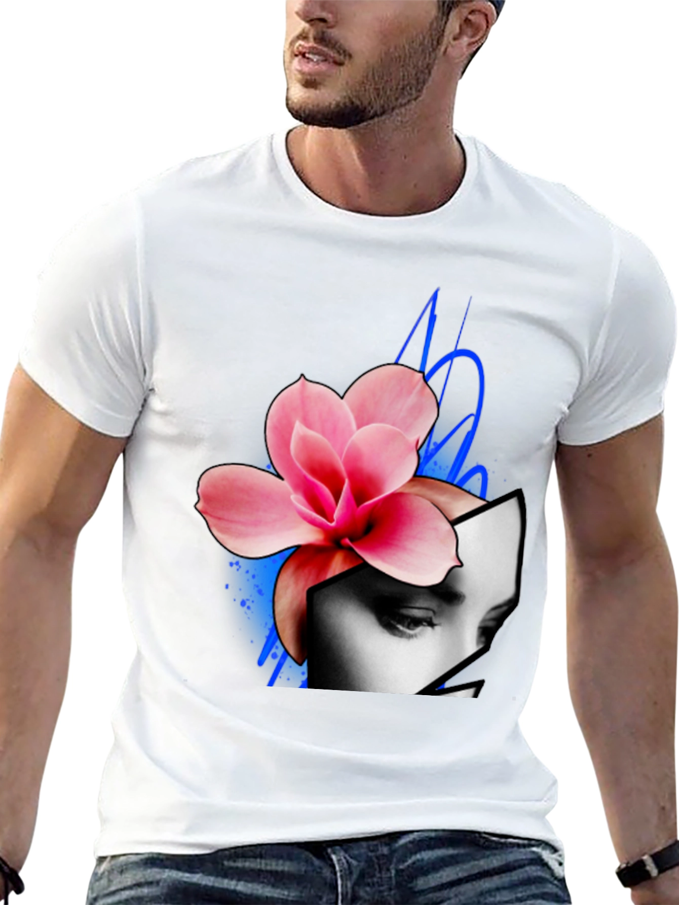 Floral Face Graphic Tee