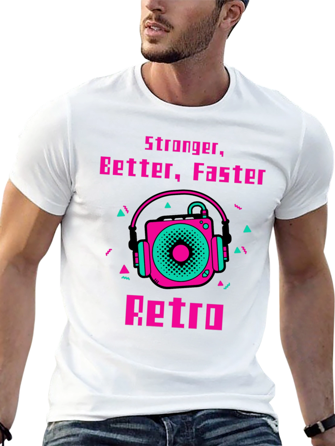 Retro Record Player Graphic Tee