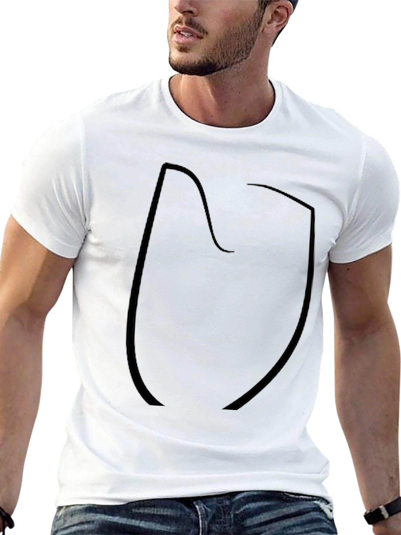 Mens Black Short Sleeve Graphic T-Shirt