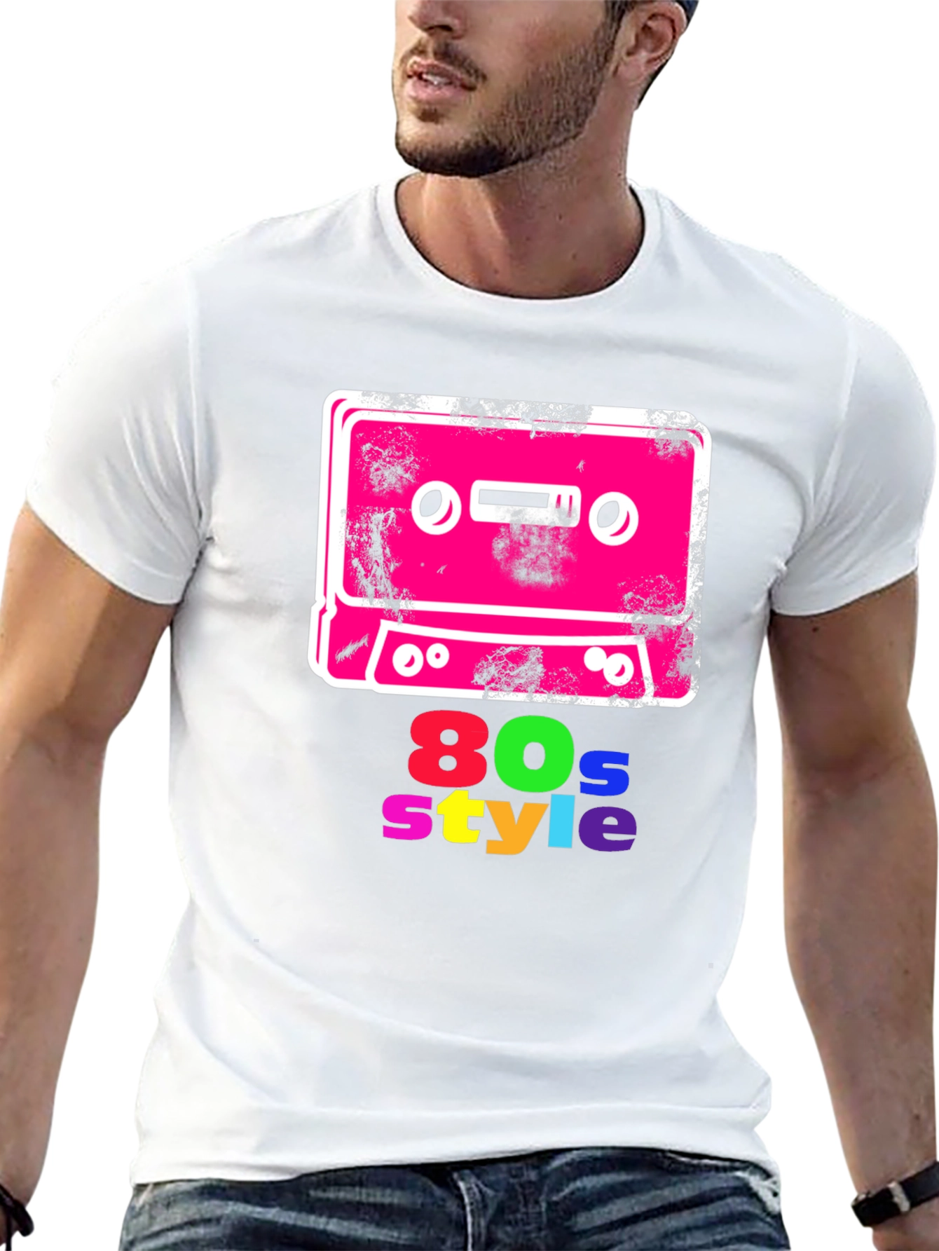 Retro 80s Style Cassette Tape Graphic T-Shirt