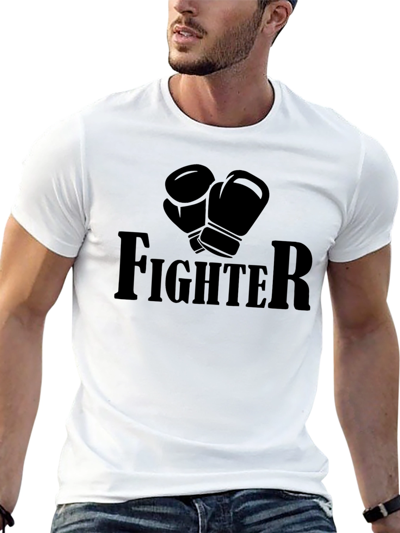 Fighter Boxing Gloves Graphic T-Shirt
