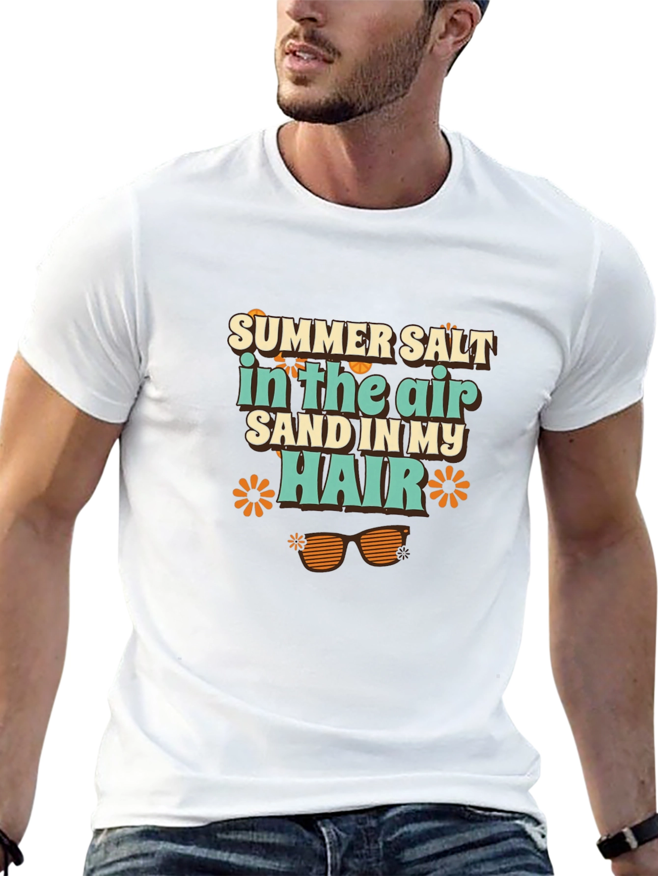 Summer Salt Sand Hair Graphic Tee
