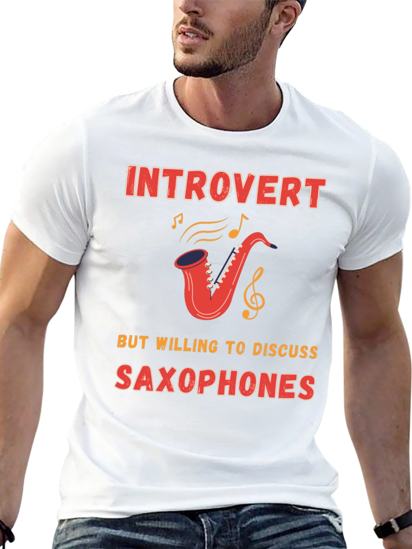 Introvert Saxophone T-Shirt - Musician Gift