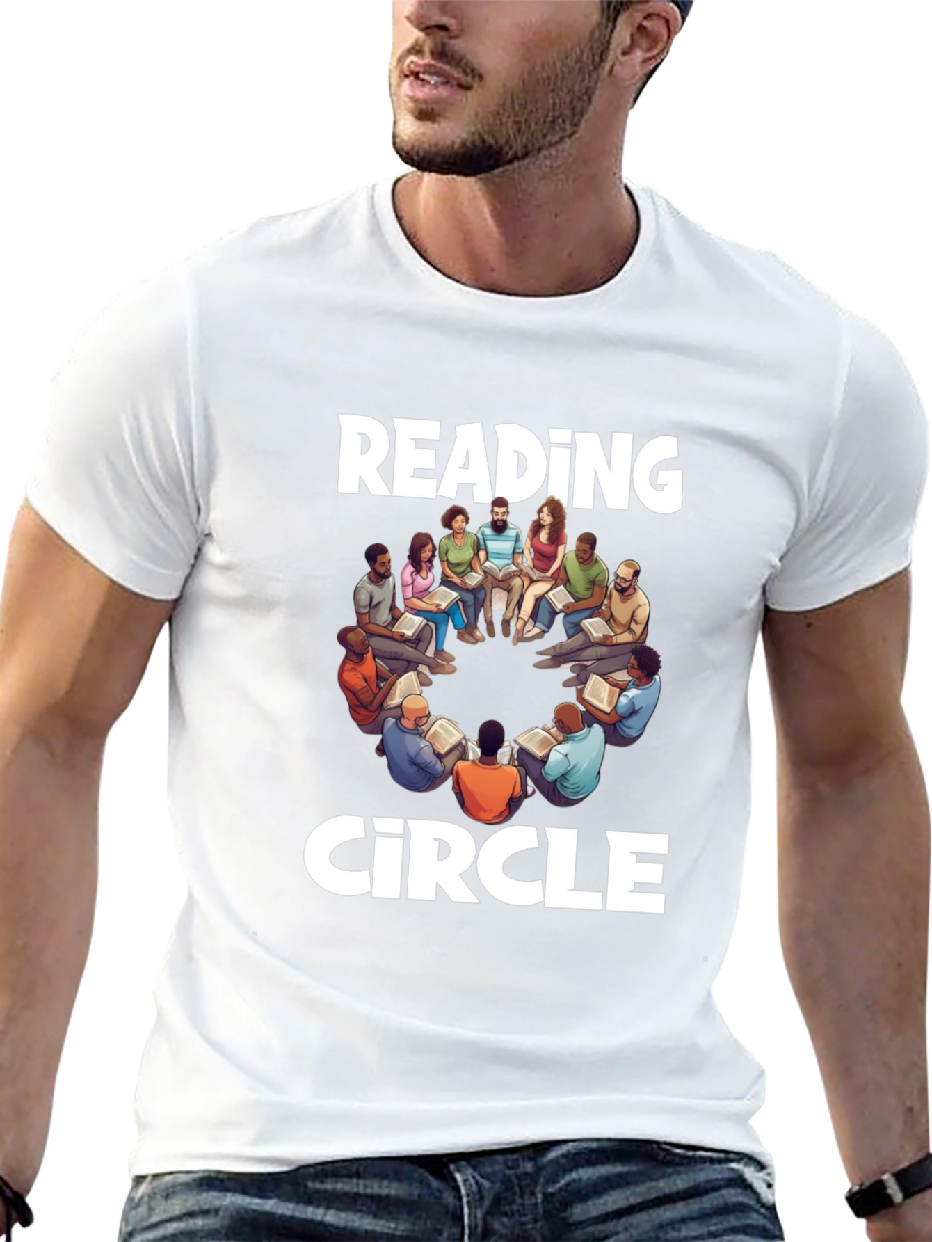 Reading Circle T-Shirt: Literary Group Design