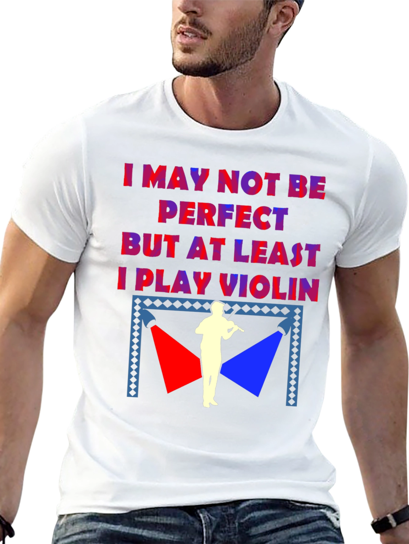Violin Player Graphic Tee - Musician T-Shirt
