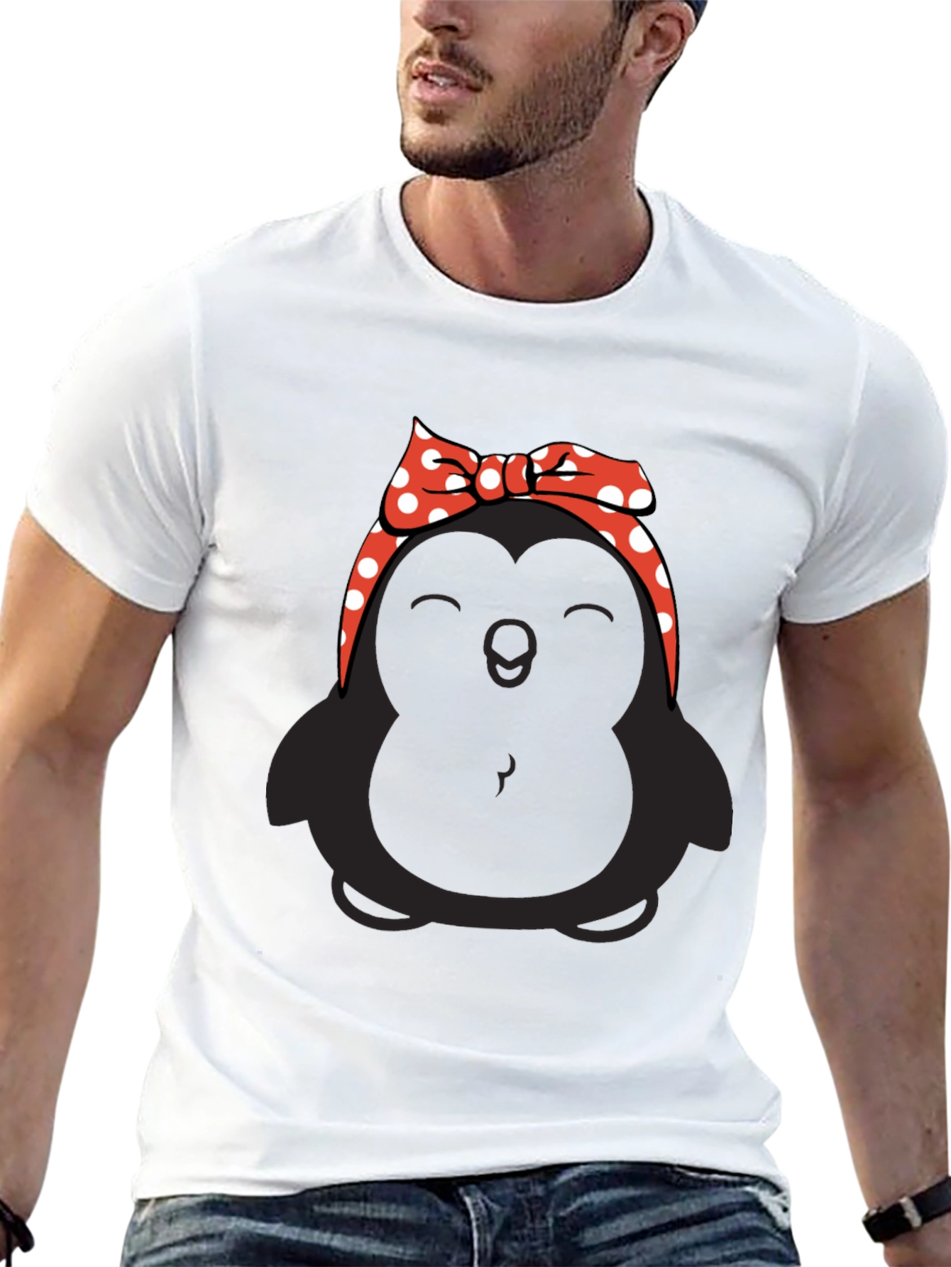 Penguin Headband Graphic Tee