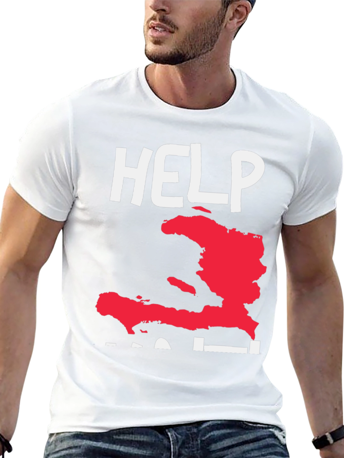 Help Haiti T-Shirt Black Tee with Graphic