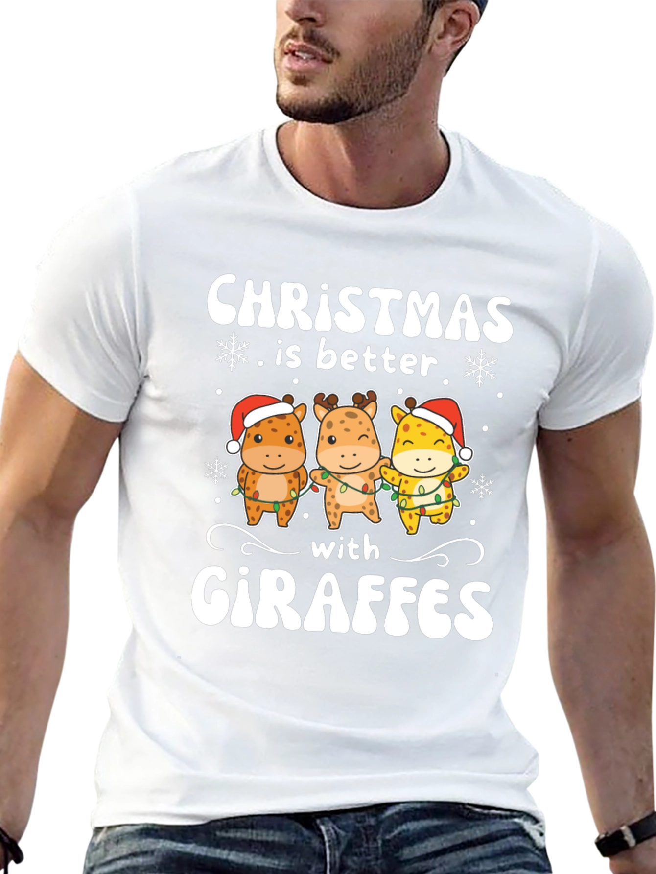 Christmas Giraffe T-Shirt