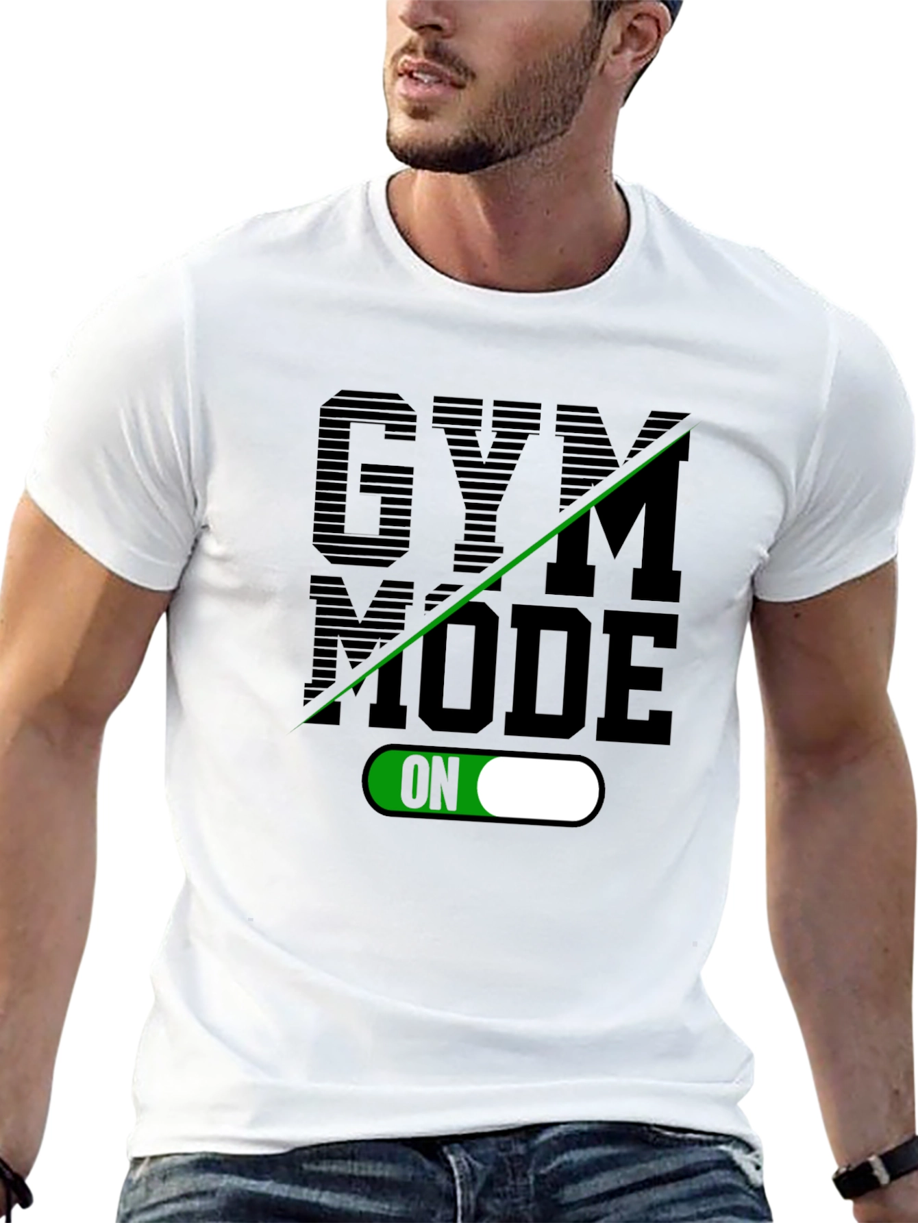 Gym Mode On Black T-Shirt