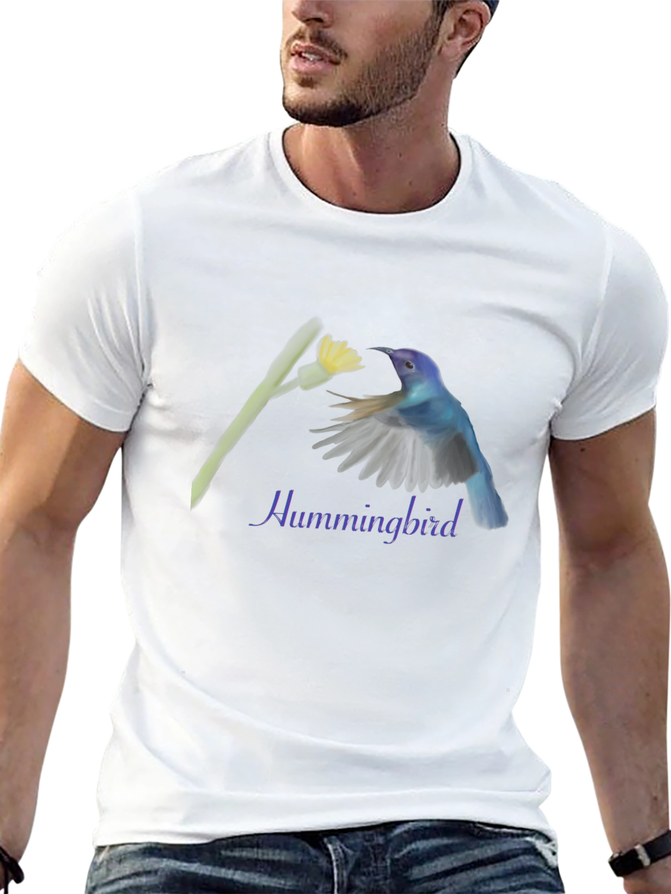Hummingbird Graphic T-Shirt - Unique Bird Design
