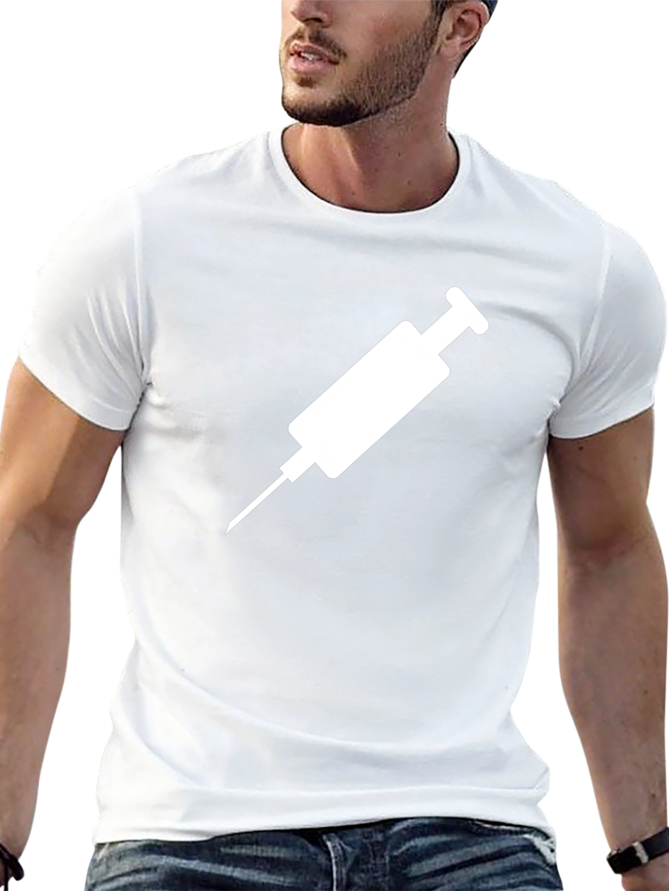 Syringe Graphic T-Shirt - Medical Design