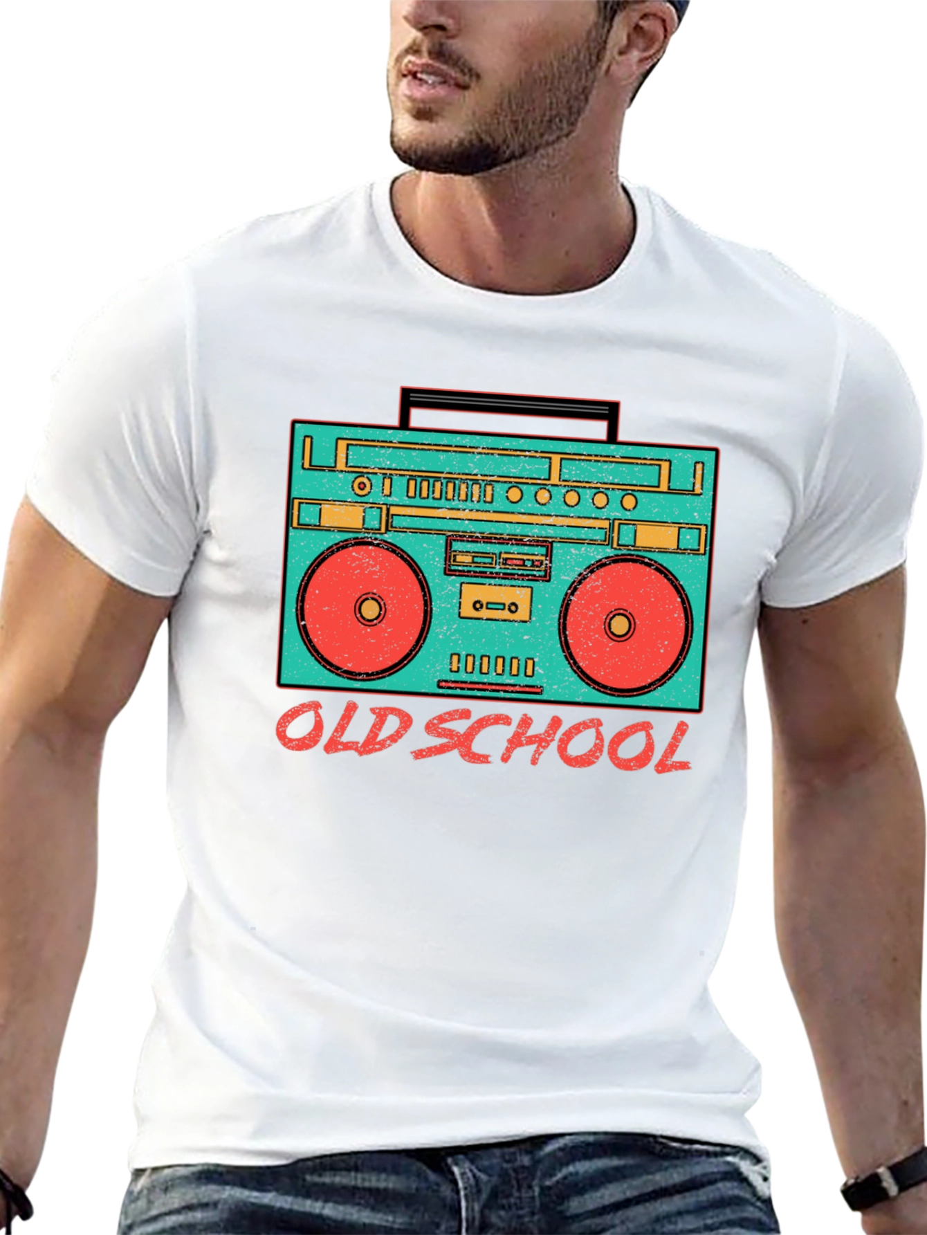 Retro Boombox Old School Graphic T-Shirt