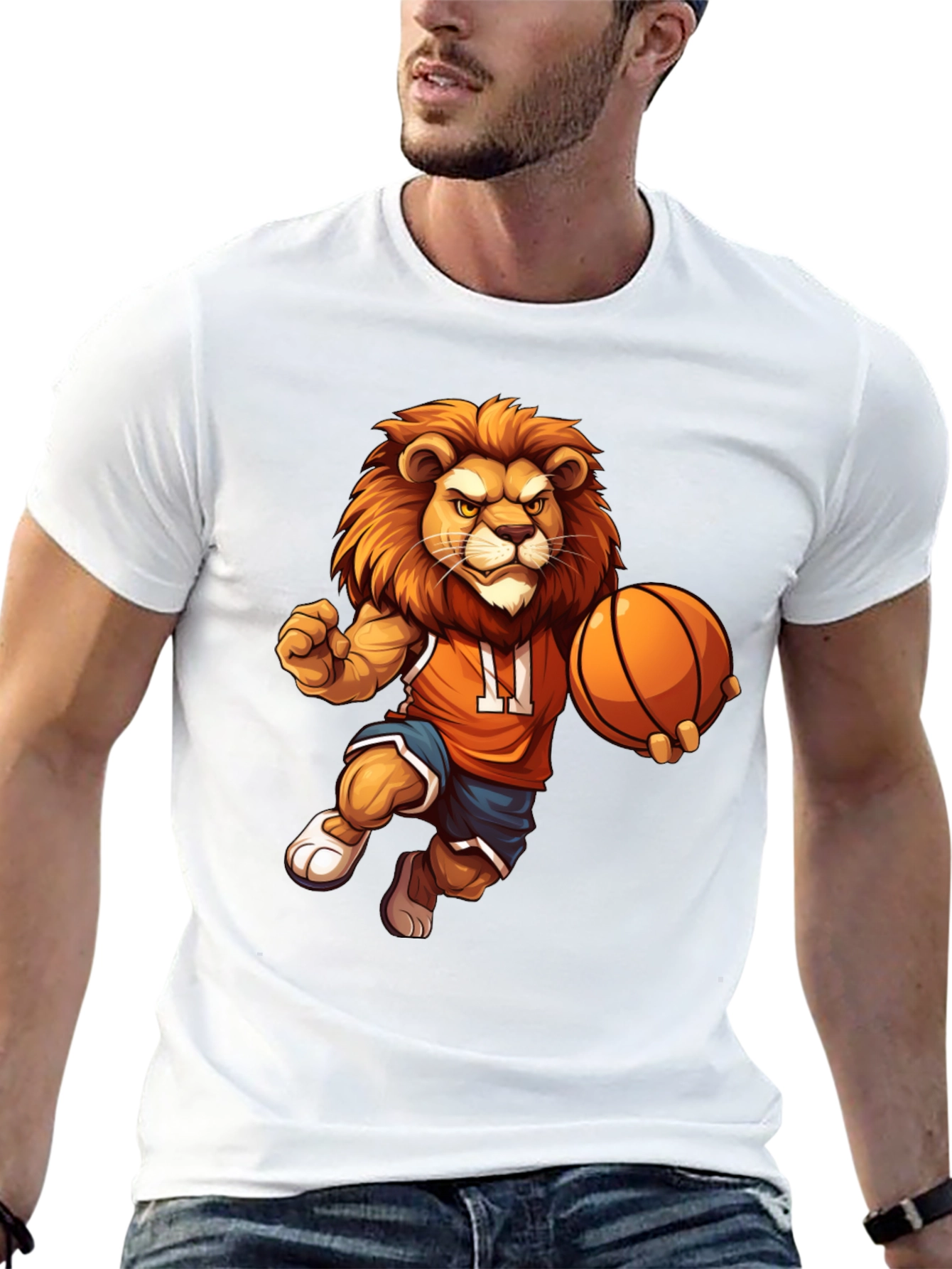 Lion Basketball Graphic T-Shirt