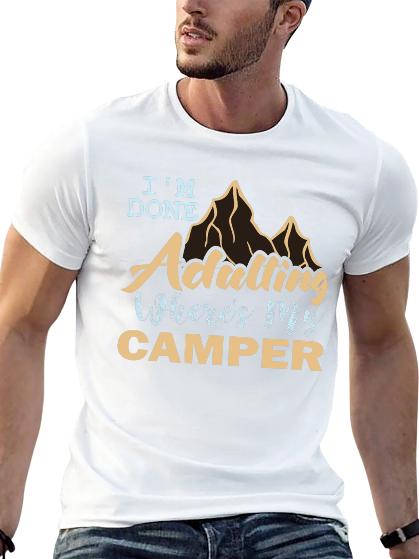 Im Done Adulting Camper Graphic T-Shirt