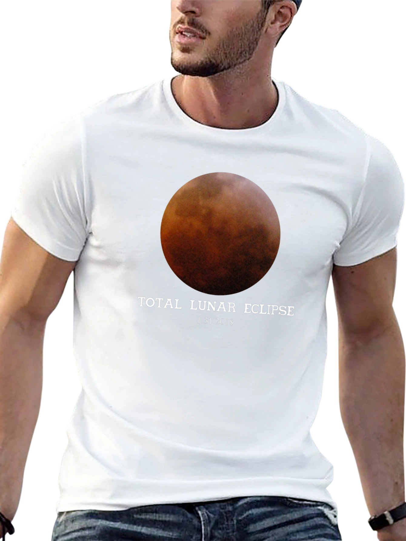 Total Lunar Eclipse Black T-Shirt - January 31 2018