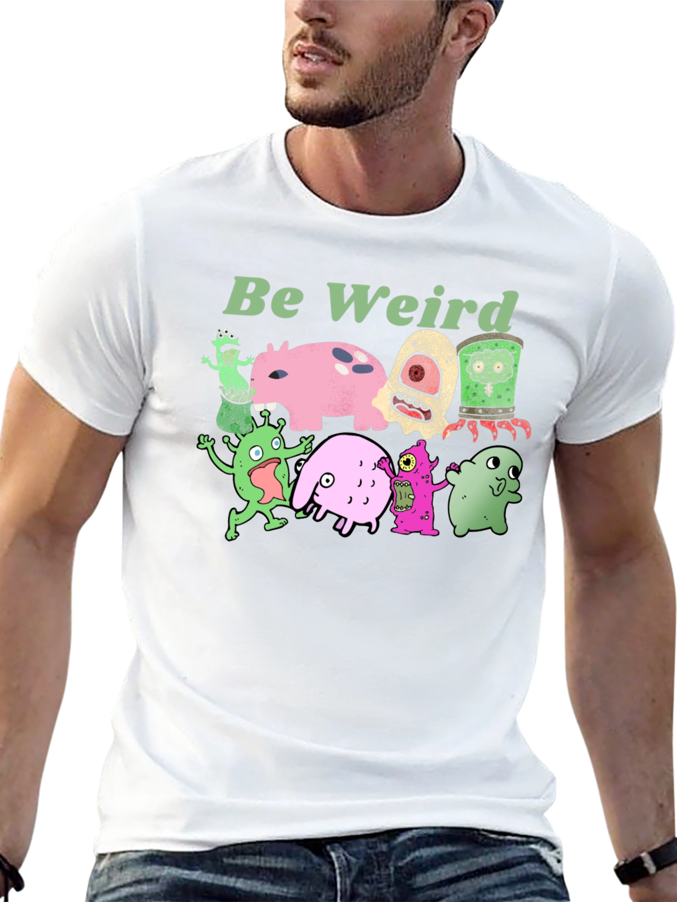 Be Weird Graphic Tee - Unique Monster Print