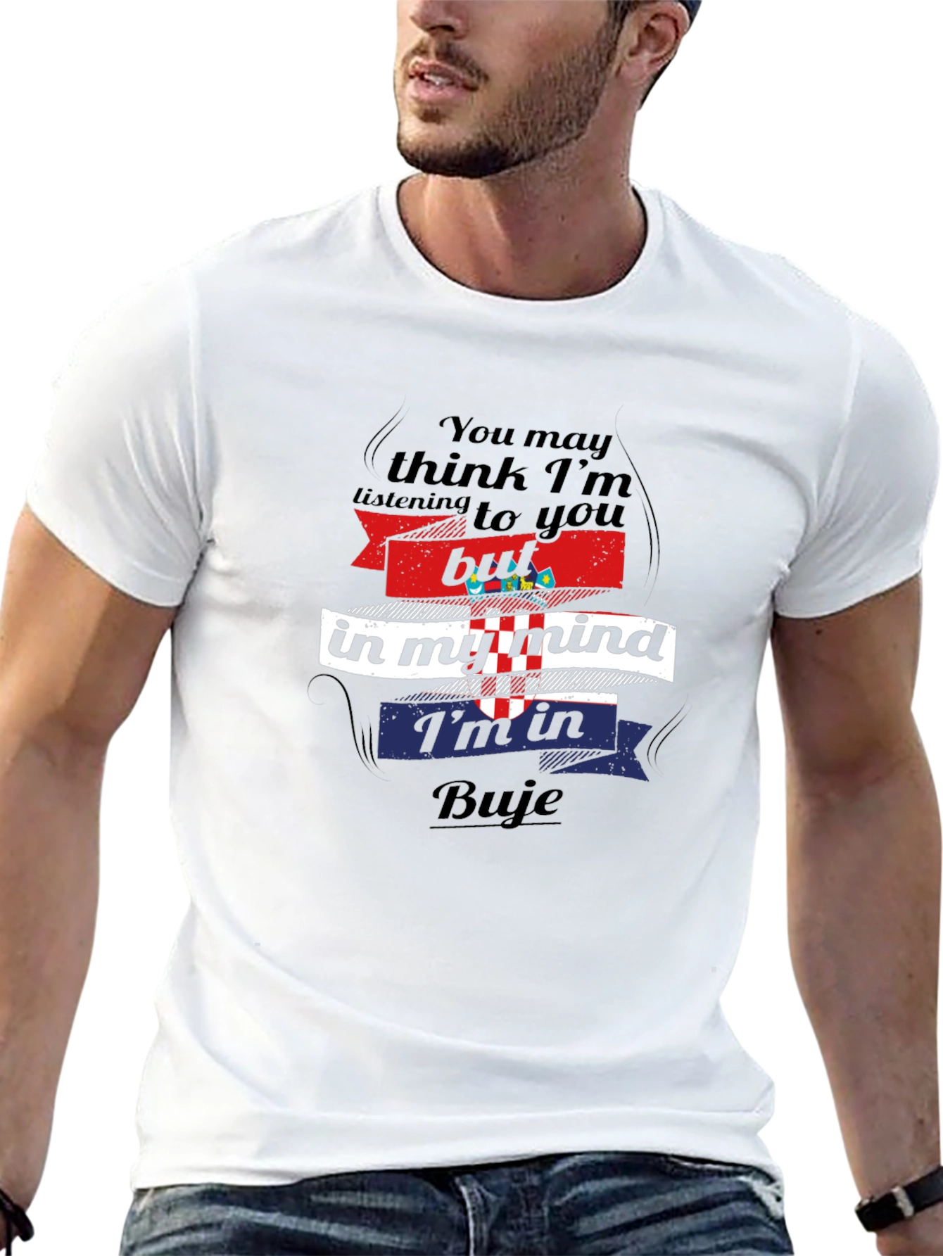 Buje Croatia Mind T-Shirt - Novelty Travel Tee