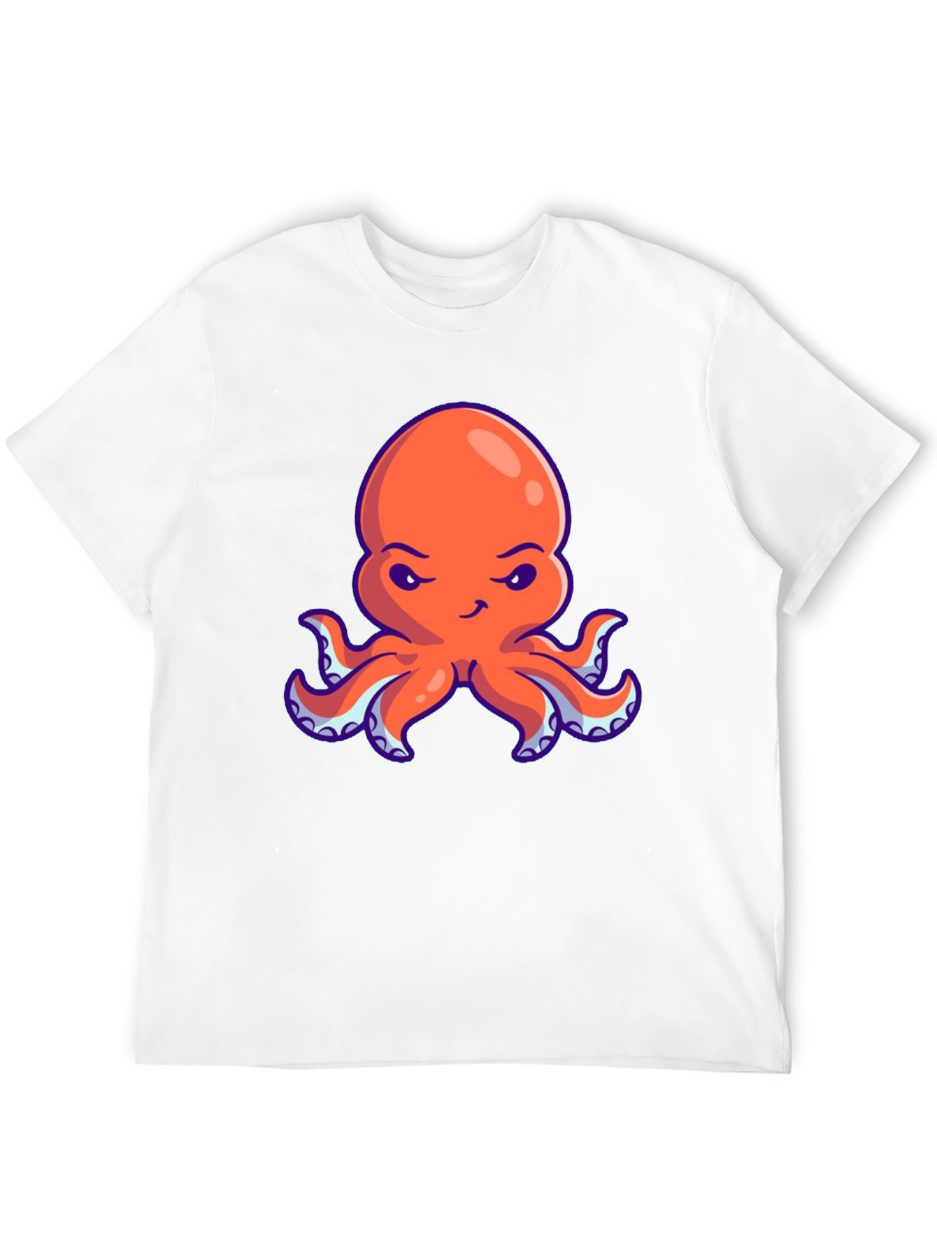 Orange Octopus Graphic Tee - Unique Design