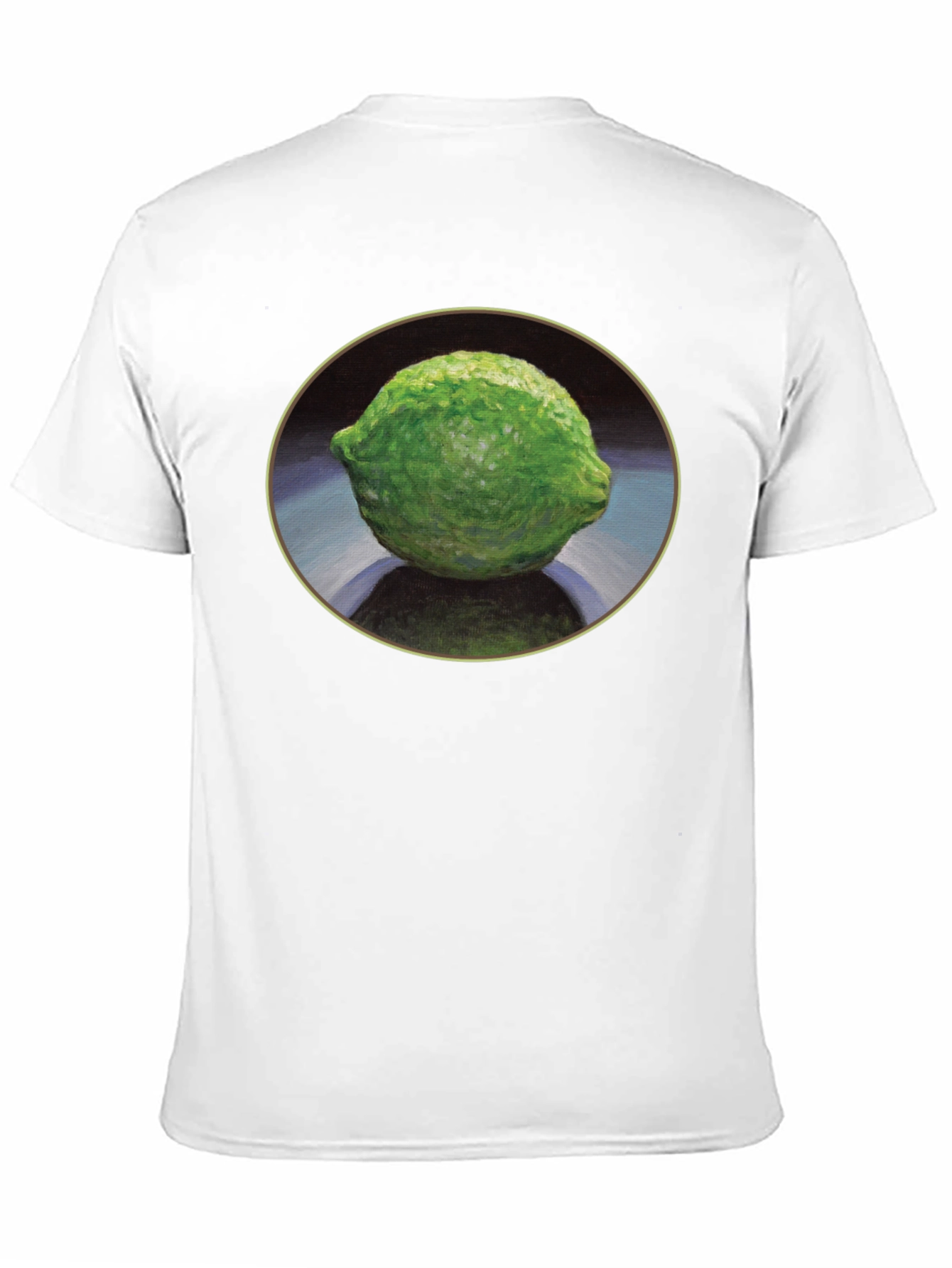 Lime Still Life Black T-Shirt