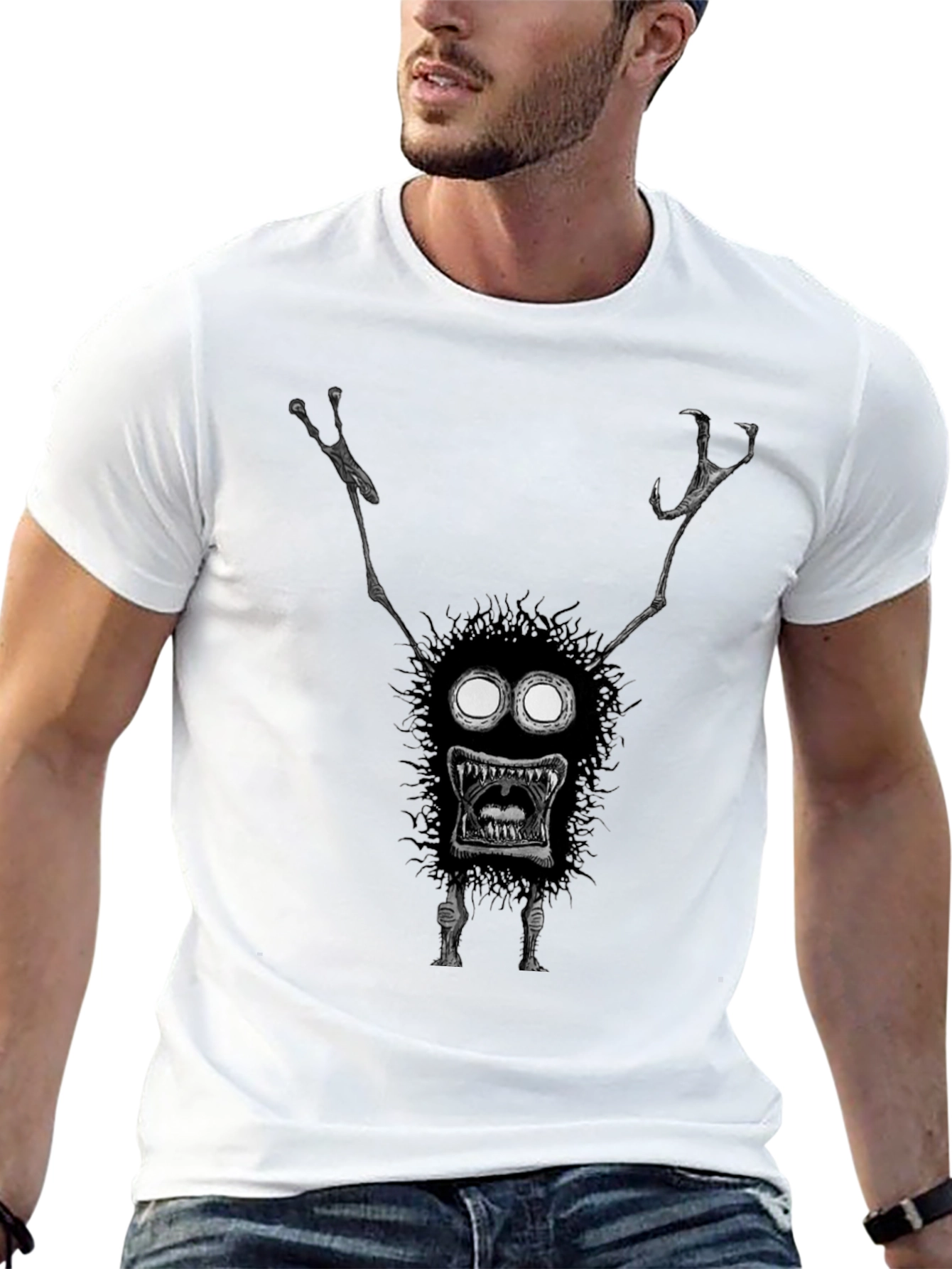 Monster Graphic Black T-Shirt