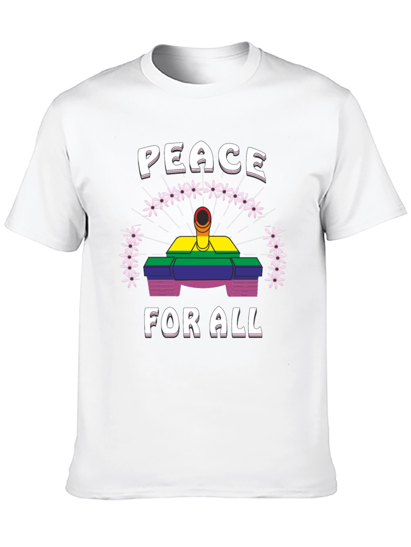 Peace For All Rainbow Tank Graphic Tee