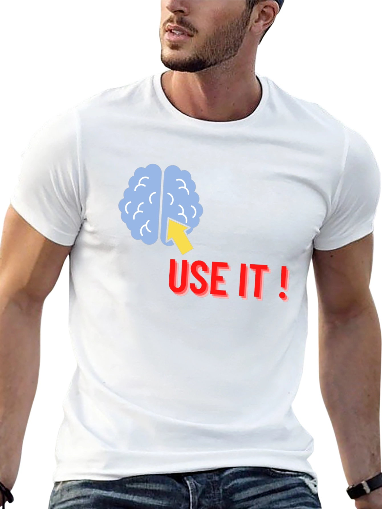 Use It! Brain Graphic Tee - Black