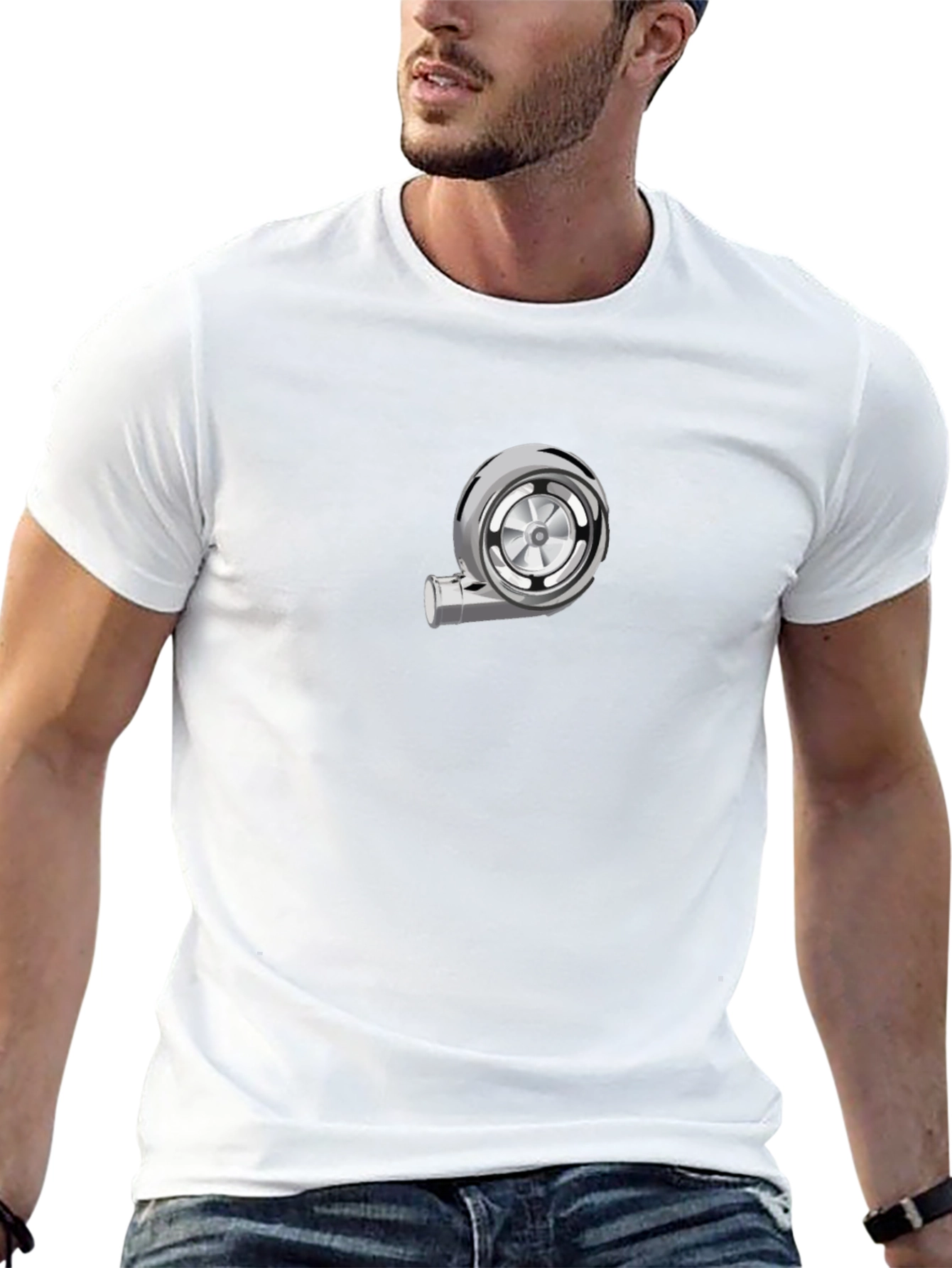 Turbo Graphic Tee - Black Cotton T-Shirt