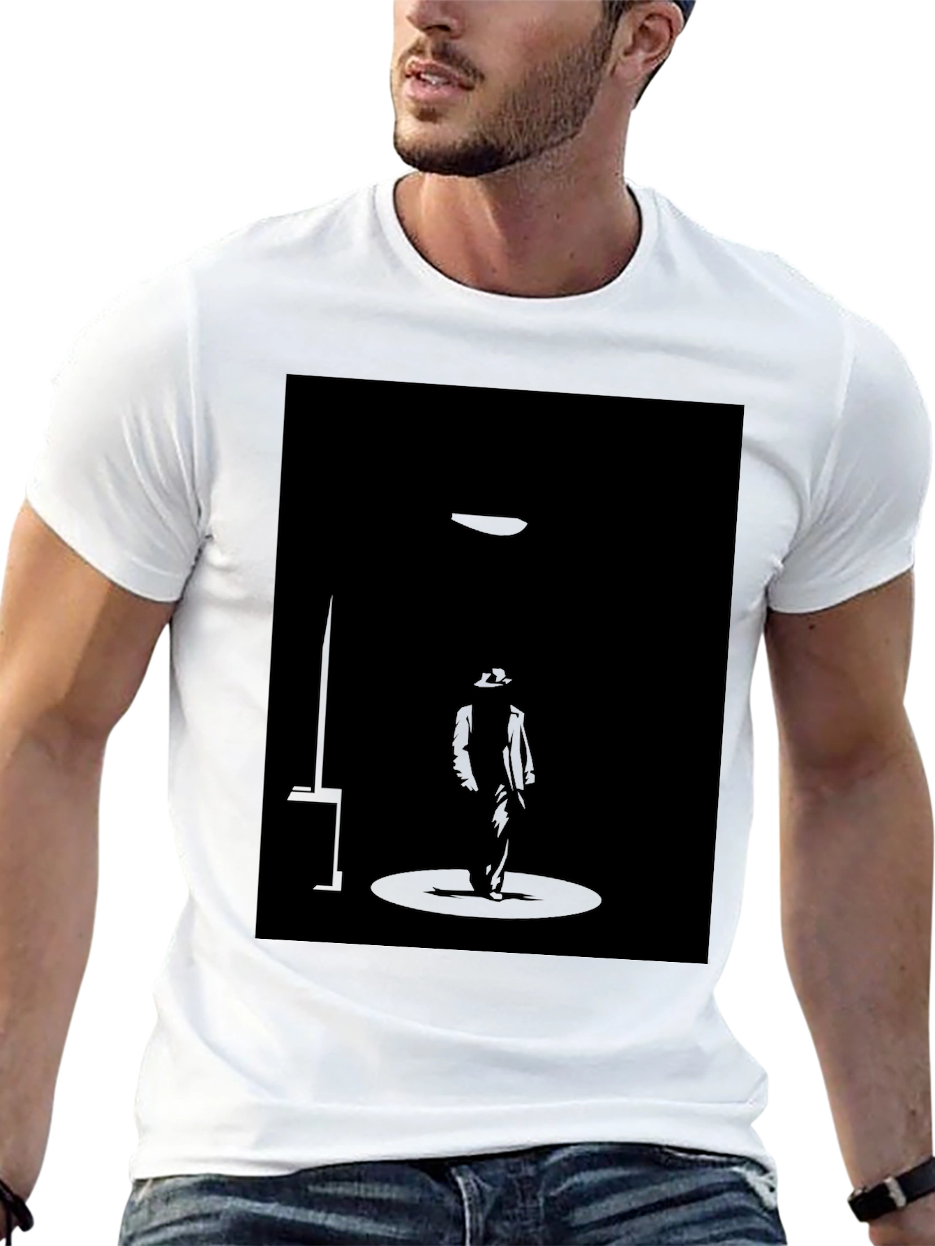 Silhouette Spotlight Graphic Black T-Shirt