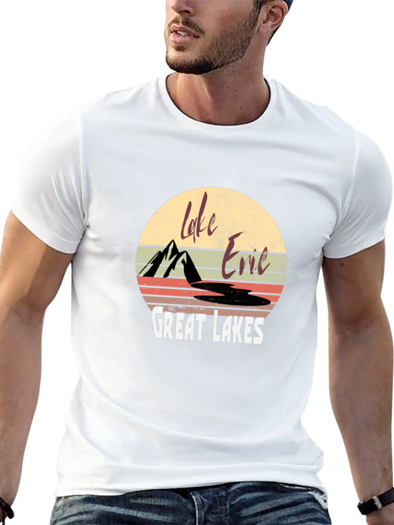 Lake Erie Great Lakes Retro T-Shirt