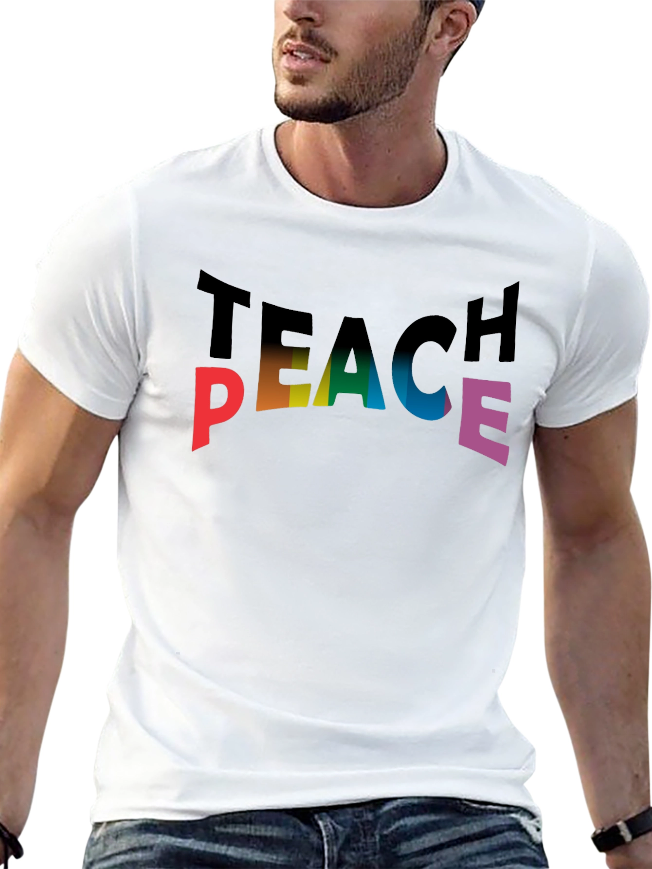 Teach Peace Rainbow T-Shirt