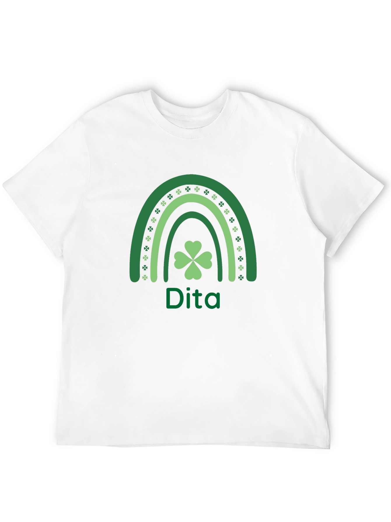St. Patricks Day Dita Rainbow Shamrock T-Shirt