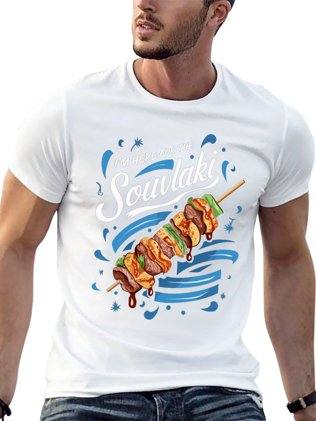 Souvlaki T-Shirt: Here for the Food!