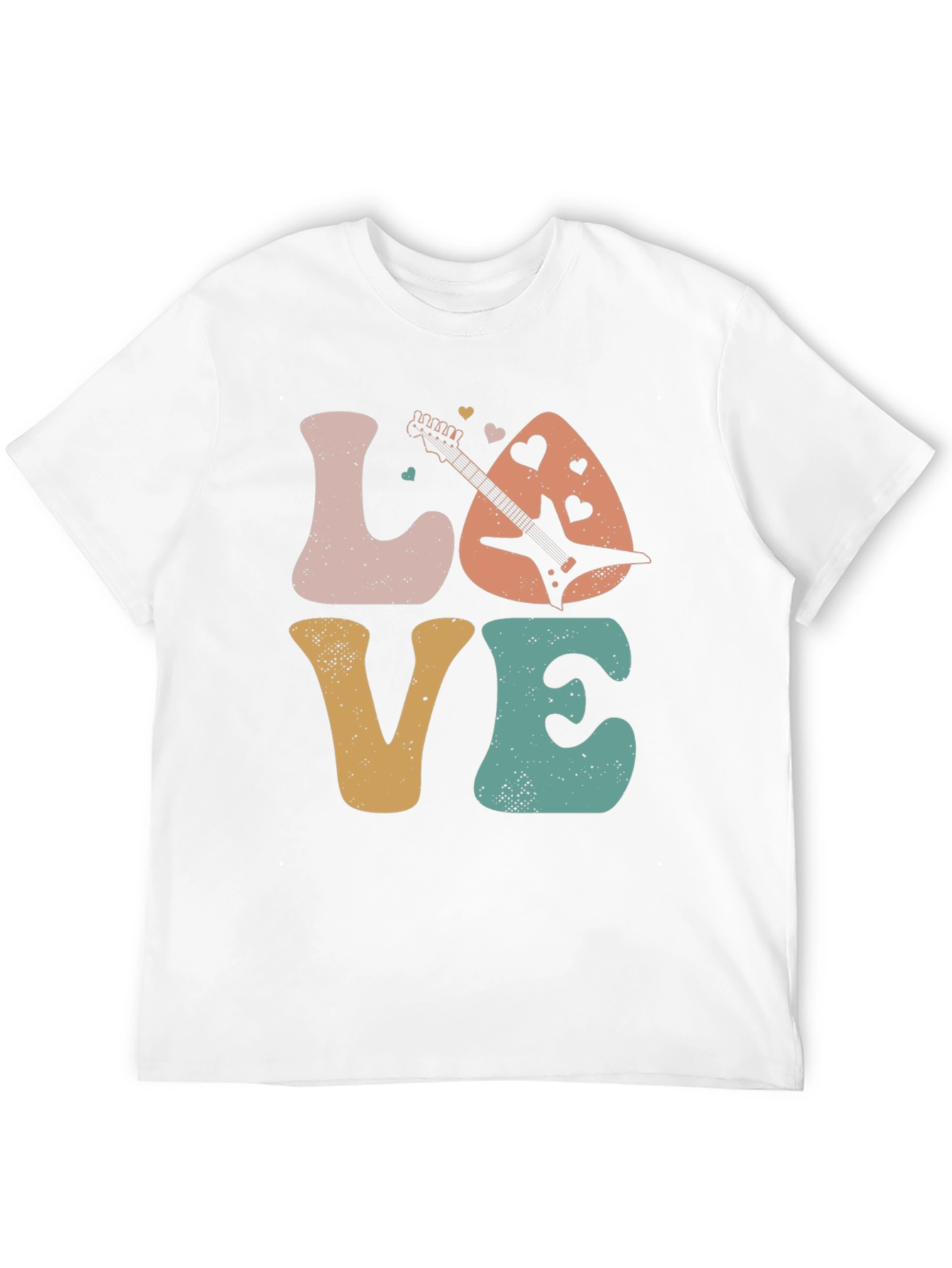 Love Guitar Graphic T-Shirt Retro Style