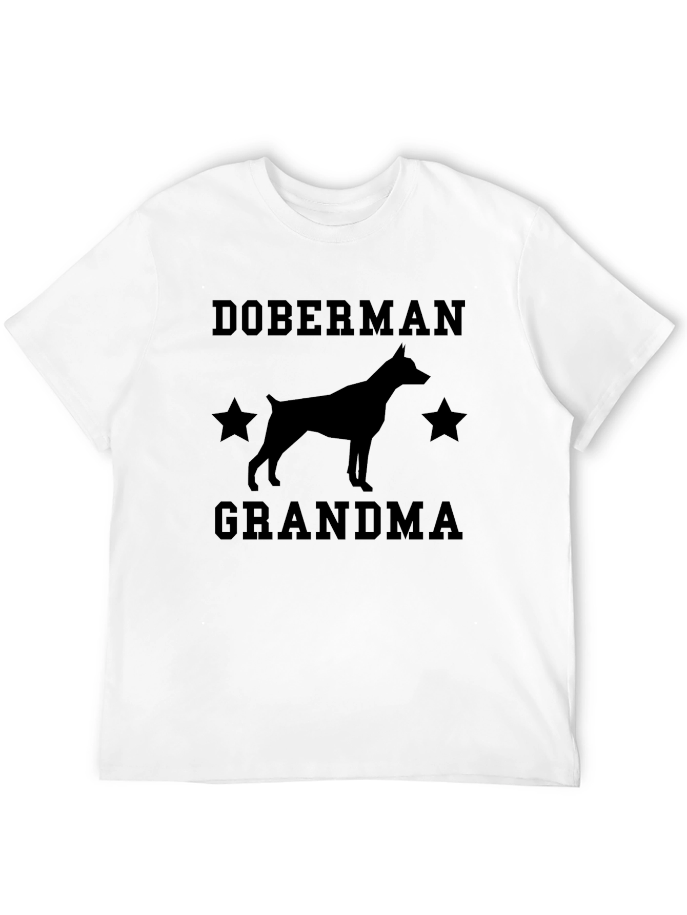 Doberman Grandma Black T-Shirt
