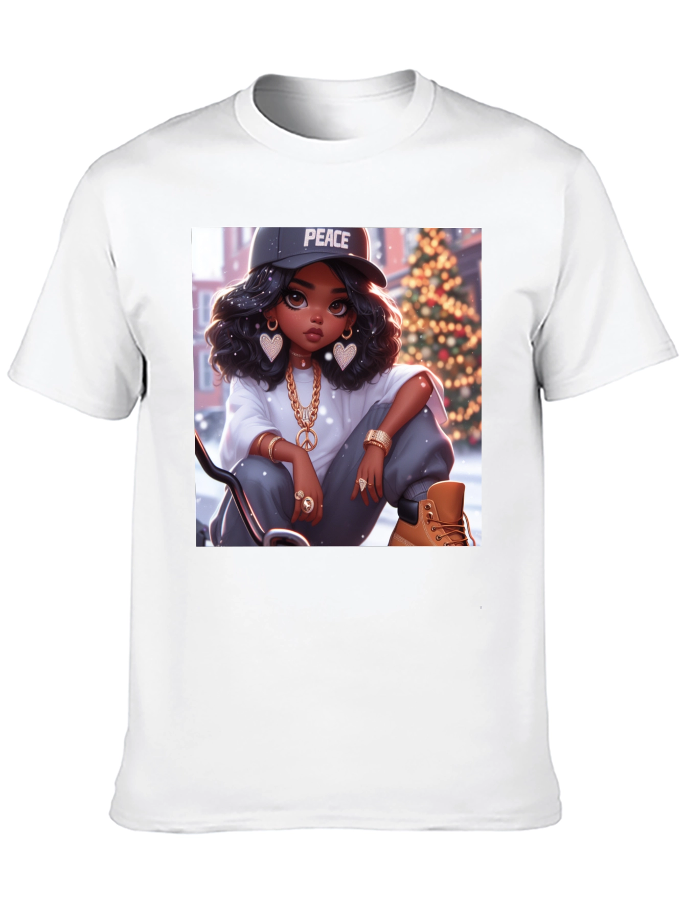 Peace Girl Black T-Shirt