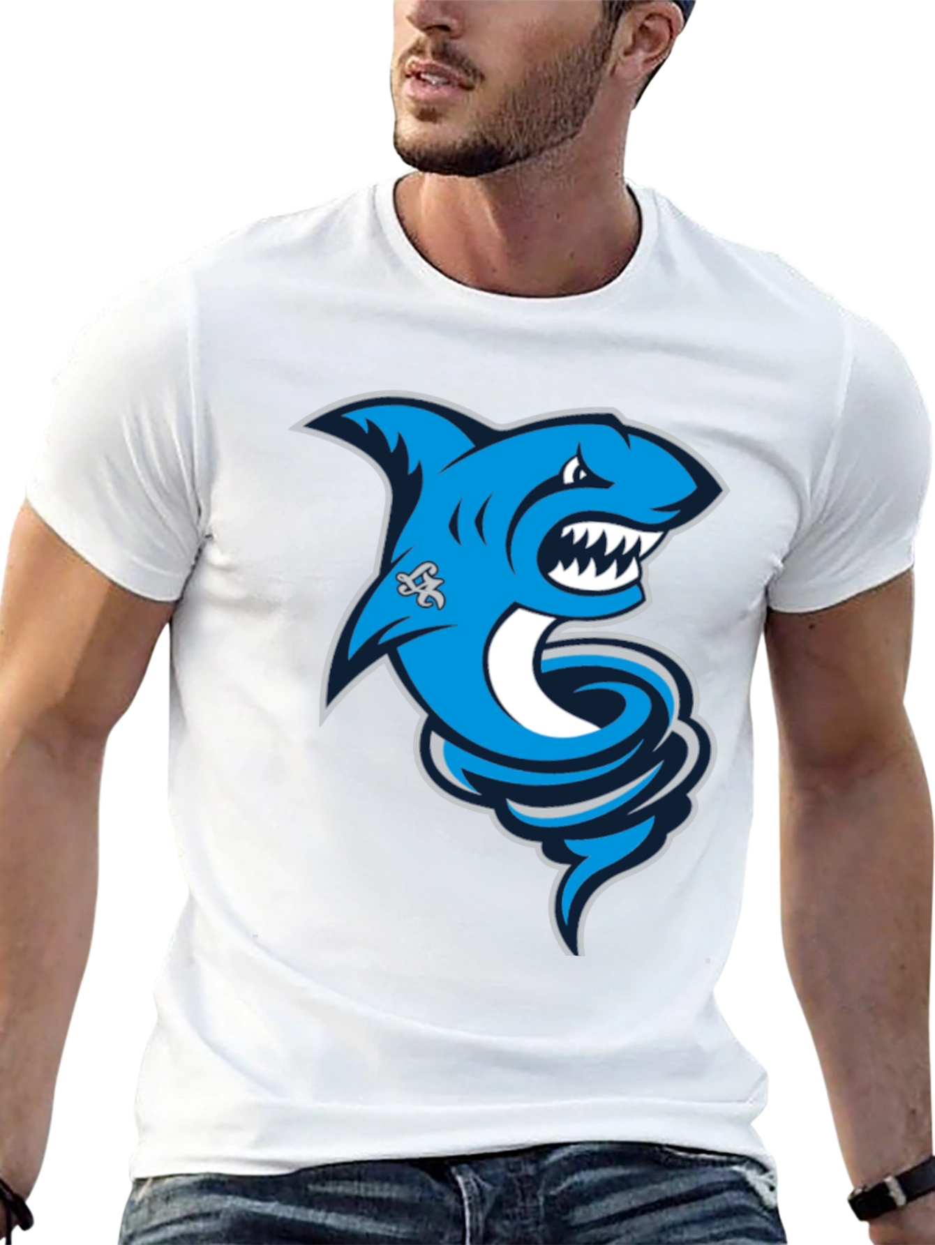 Shark Tornado Graphic T-Shirt - Black