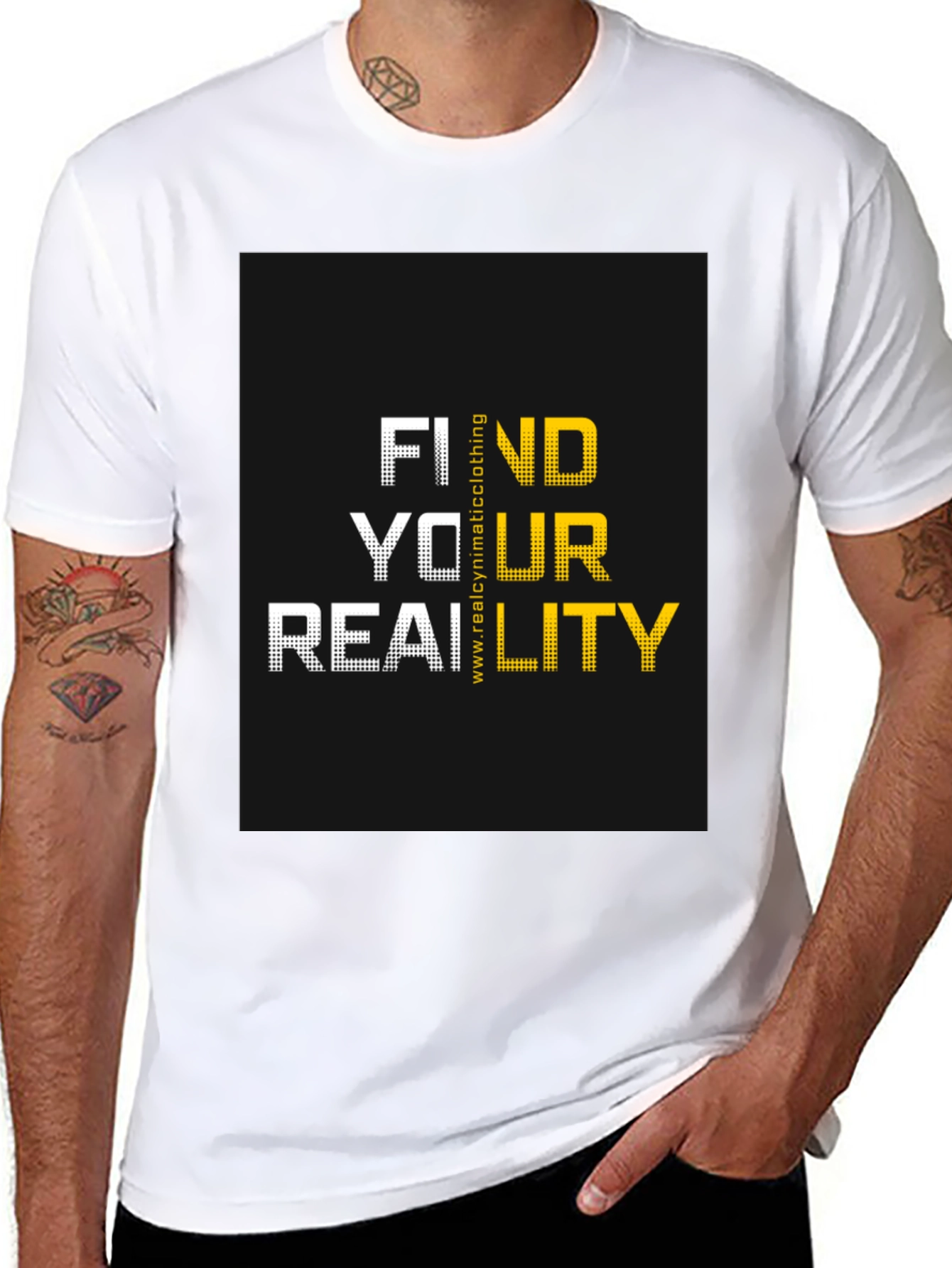 Find Your Reality Graphic T-Shirt - Black Cotton Blend
